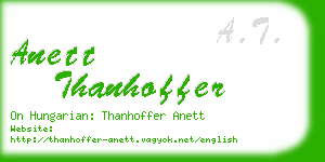 anett thanhoffer business card